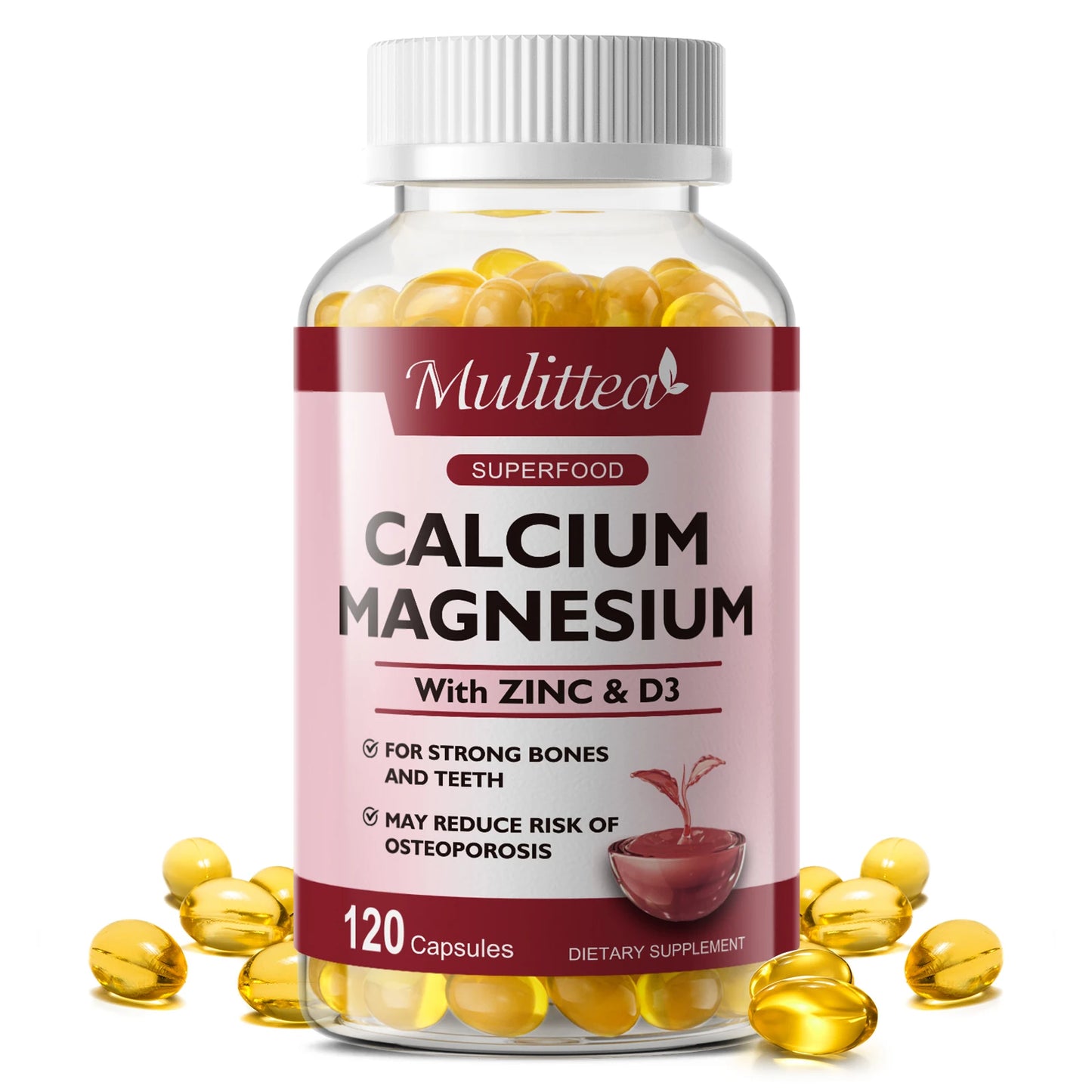 Calcium Magnesium Capsules with Zinc & Vitamin D3 for Strong Bones