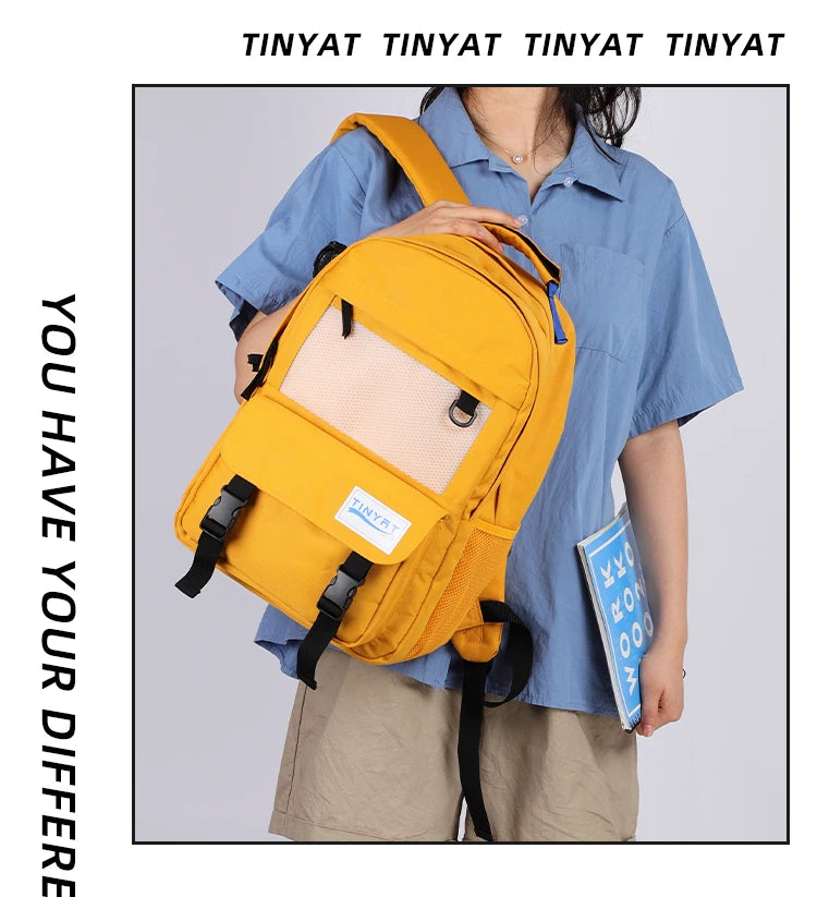 Large Capacity Multi Color Polyester Backpack | Casual Unisex Bag