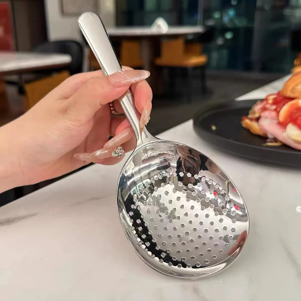 Large Stainless Steel Round Spoon | Perfect Kitchen Utensil