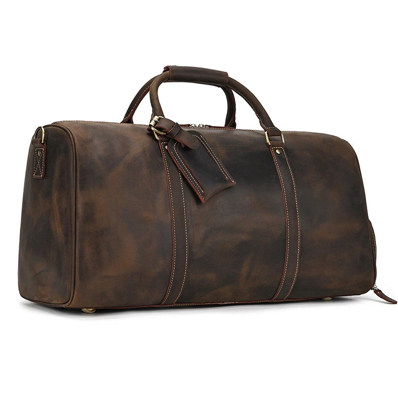 Luxury Genuine Leather Travel Bag for Men & Women | Versatile Duffle