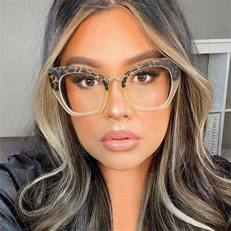 Stylish Oversized Anti Blue Light Reading Glasses for Women