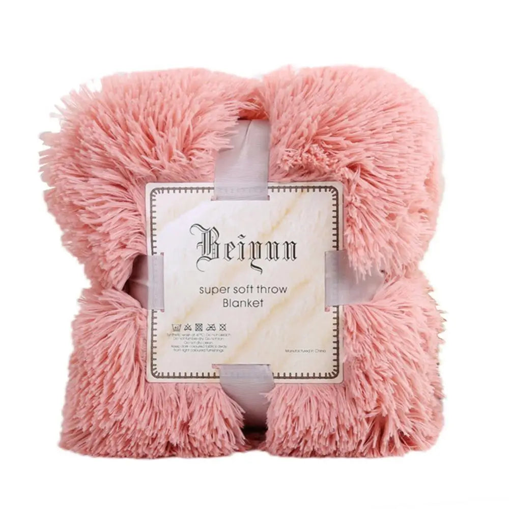 Soft Fluffy Shaggy Throw Blanket | Cozy Faux Fur Bedspread