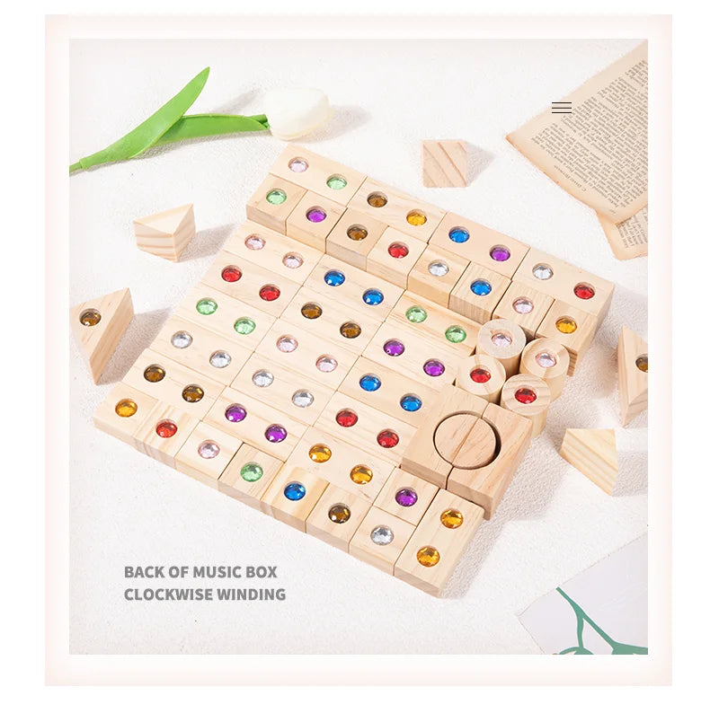 Colorful Kids Wooden Stacking Blocks | Educational Creative Toy