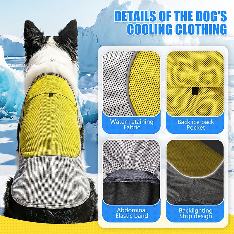 Pet Summer Cooling Vest | Breathable Heat Relief for Dogs