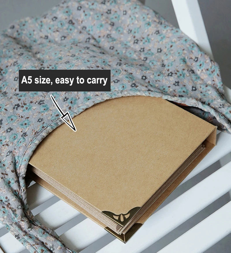 Retro Kraft Paper Cover Photo Album | Wedding Guest Book & Scrapbook
