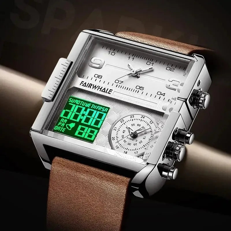 Elegant Men's Electronic Quartz Watch | Luminous Vintage Sports Timepiece