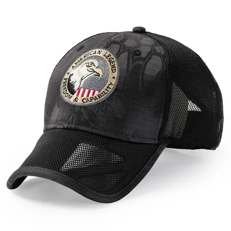Plus Size Mesh Baseball Cap | Stylish Camo Snapback Sun Hat