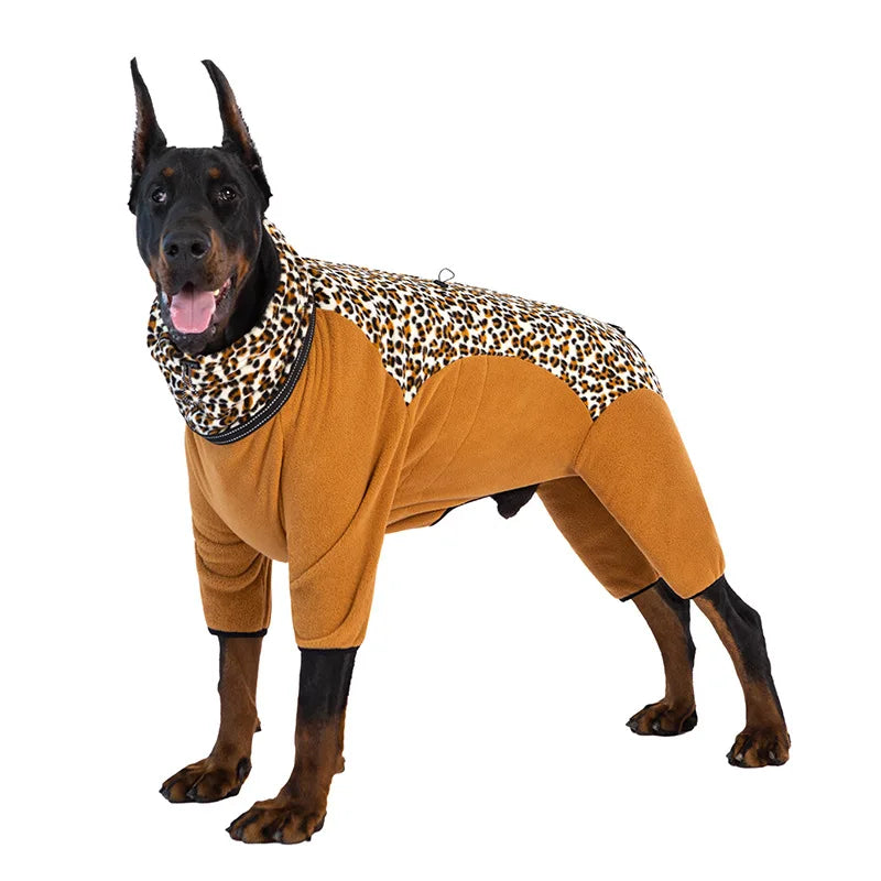 Warm Fleece Overalls for Dogs | Soft Winter Jumpsuit