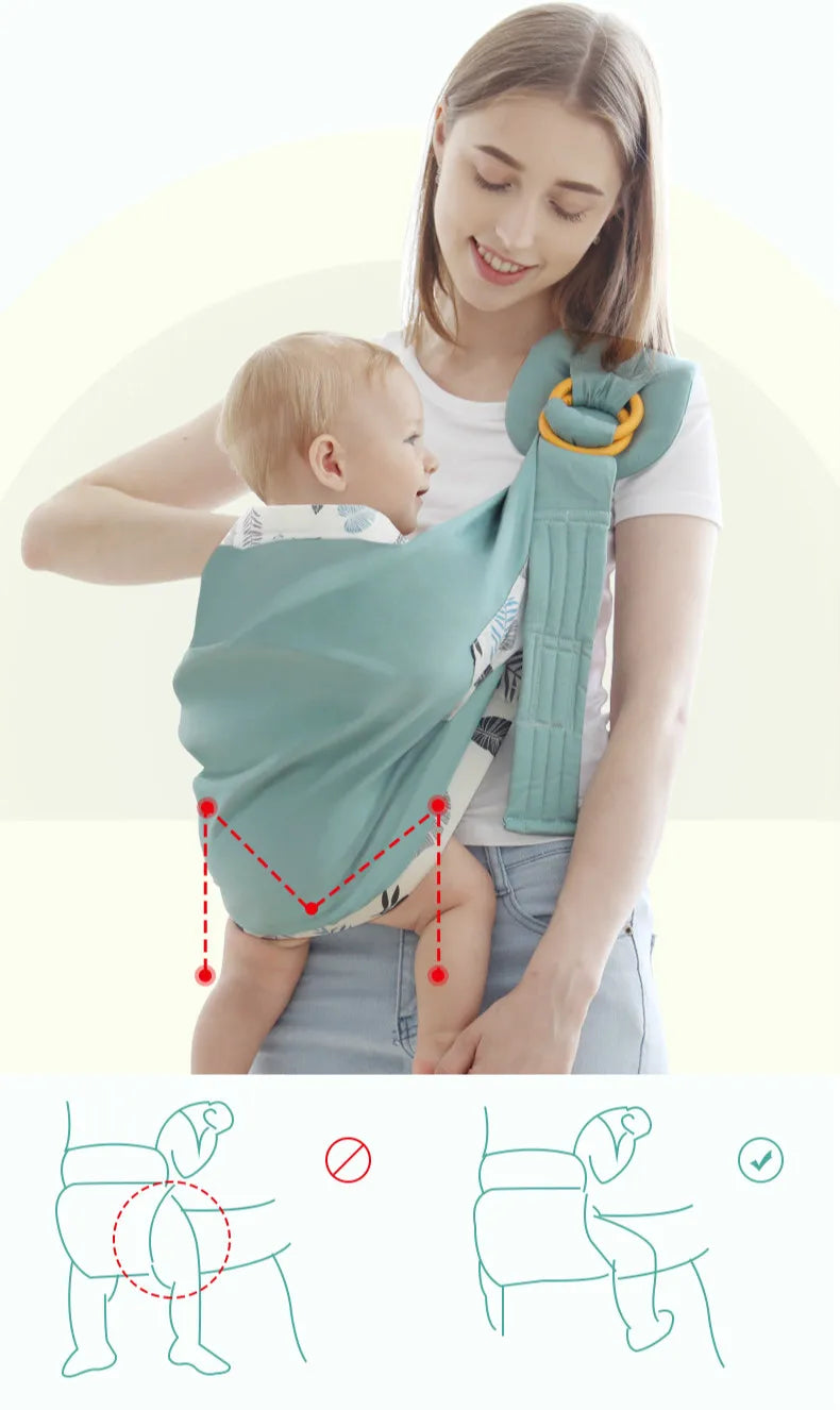 Cotton Wrap Sling Baby Carries Newborn Safety Ring Kerchief Baby Carrier Comfortable Infant Kangaroo Bag