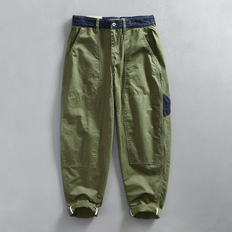 Men's Casual Cotton Cargo Pants | Vintage Big Pocket Trousers
