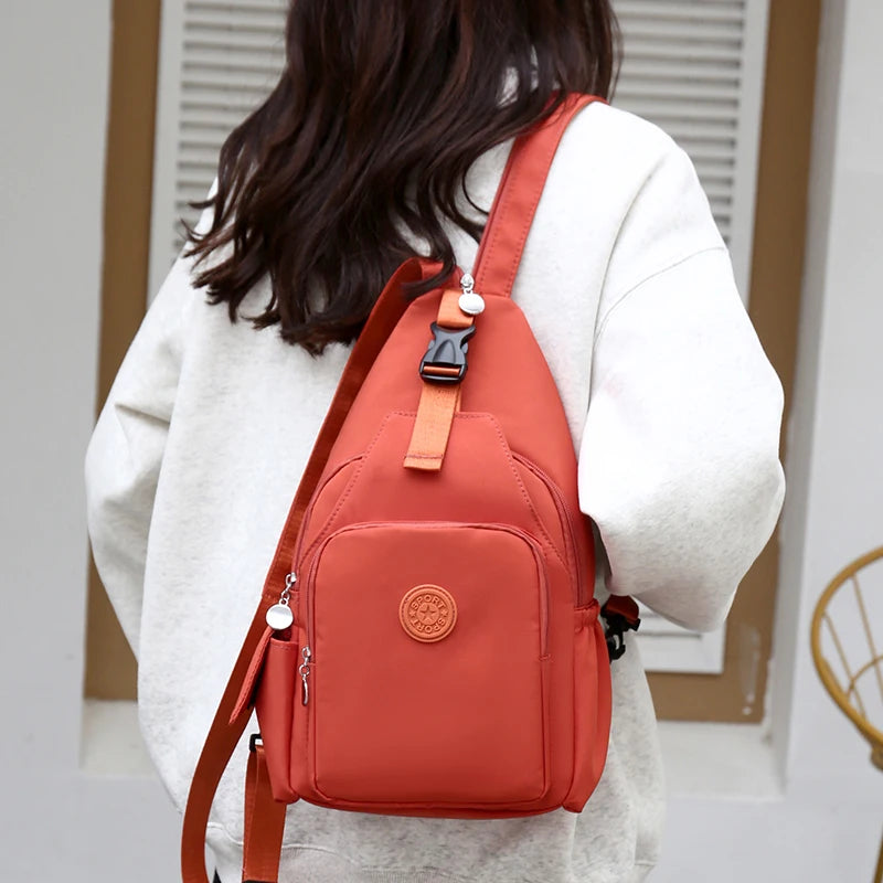 Women's Large Capacity Nylon Crossbody Bag | Versatile Sling & Backpack