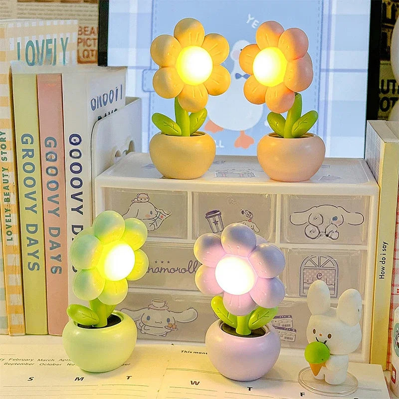 Bonita mini lámpara de noche floral | Encantadora decoración de dormitorio infantil