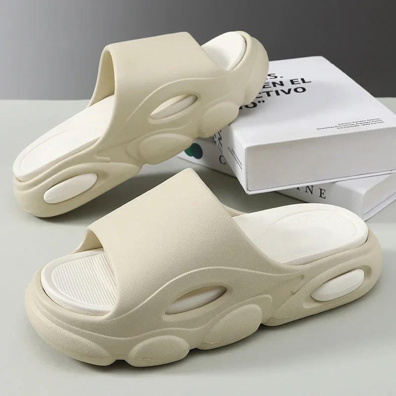 Men's Summer Sandals - Soft Cloud House Platform Slides for Beach
