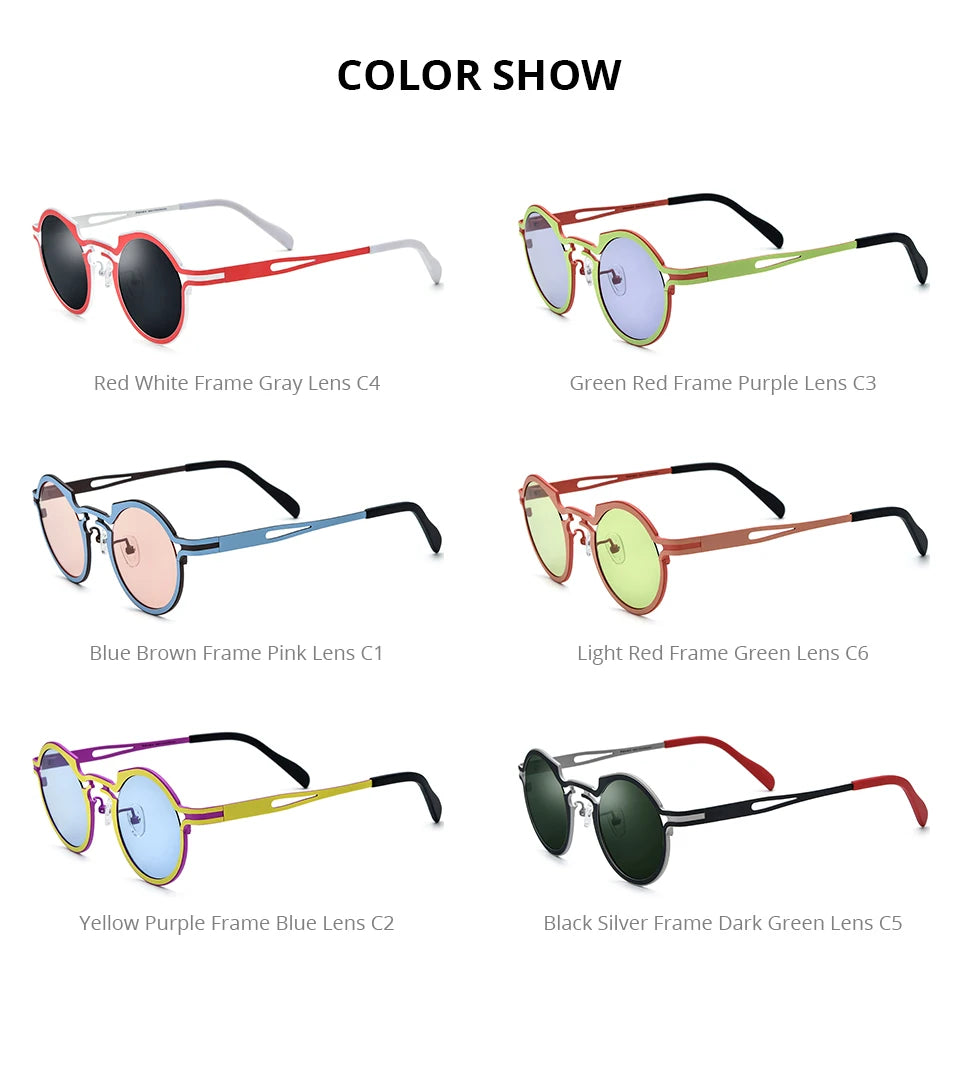 Stylish Vintage Round Polarized Sunglasses for Men & Women