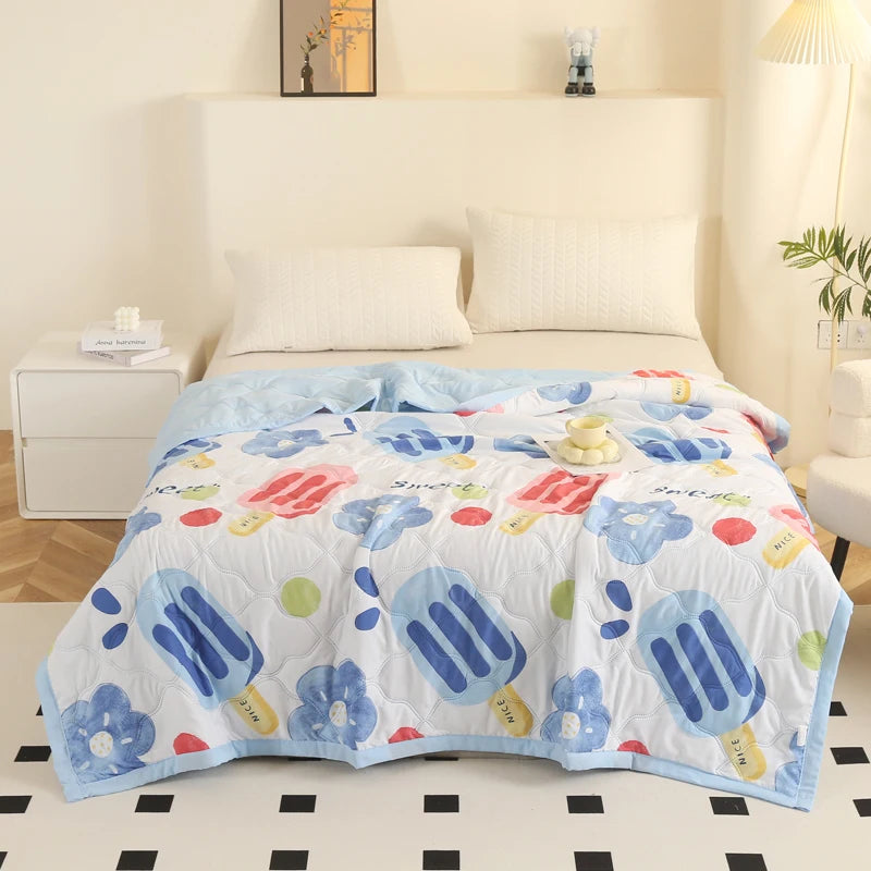 Breathable Summer Quilt - Lightweight Air Conditioned Blanket