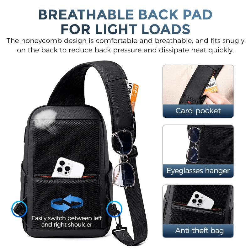 Men's Single-Shoulder Crossbody Bag | Ideal Summer Travel Backpack