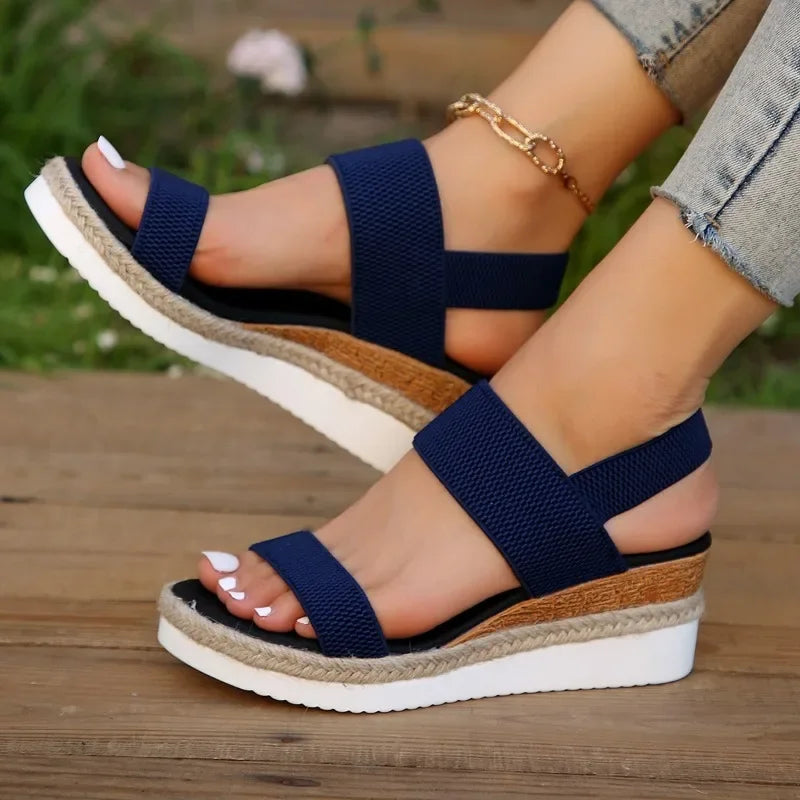 Stylish Women's Wedge Heeled Platform Sandals for Summer Comfort