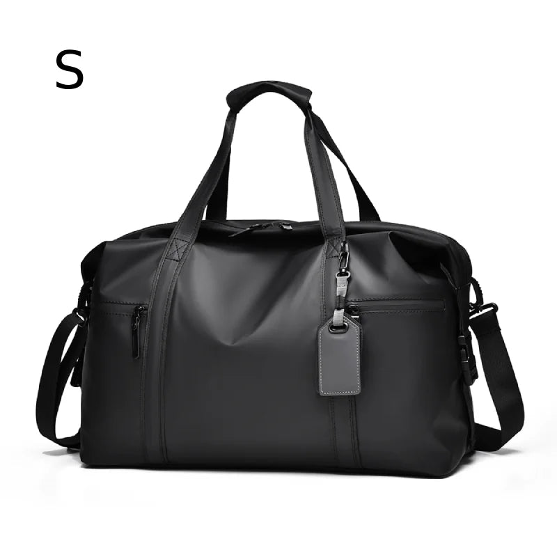 Men's Black Gym Bag | Adjustable Shoulder Duffel for Travel & Sports