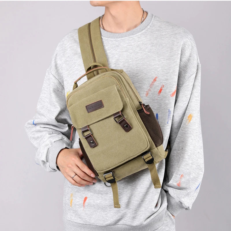 Small Men's Canvas Backpack | Versatile Casual Rucksack
