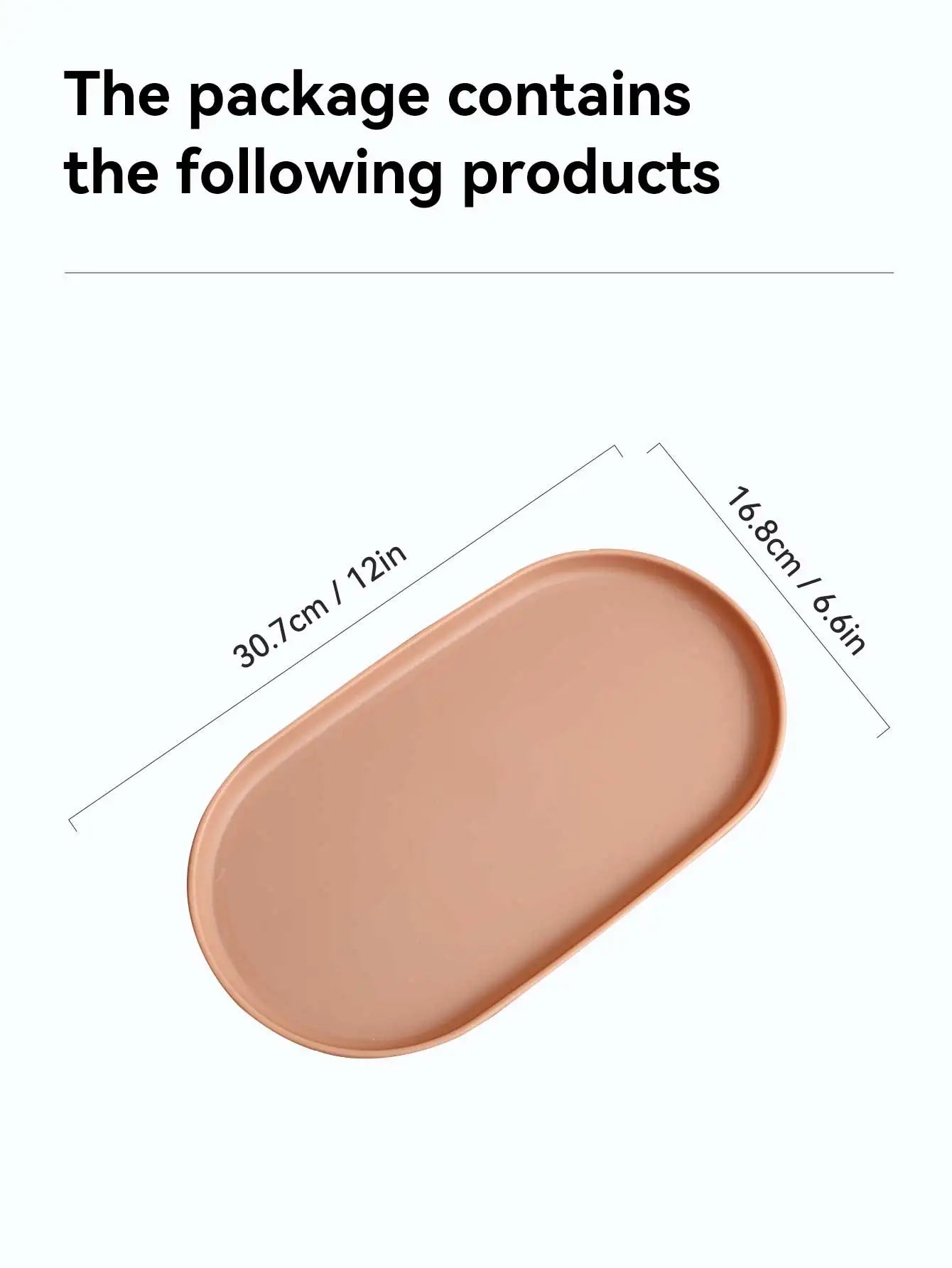 Stackable Plastic Oval Dessert Plates | Large Capacity Food Tray