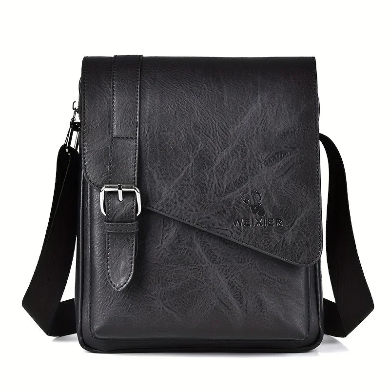 Bolso Bandolera Casual Vintage para Hombre | Elegante Bandolera de Cuero PU