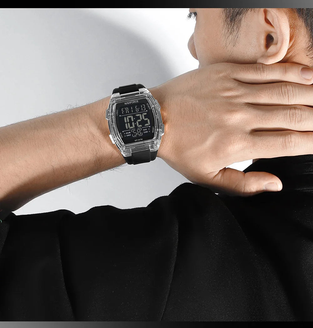 Luxury Digital Sport Watches for Men | Waterproof Silicone Band