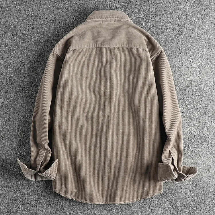 Men's Solid Color Corduroy Shirt | Vintage Casual Fashion