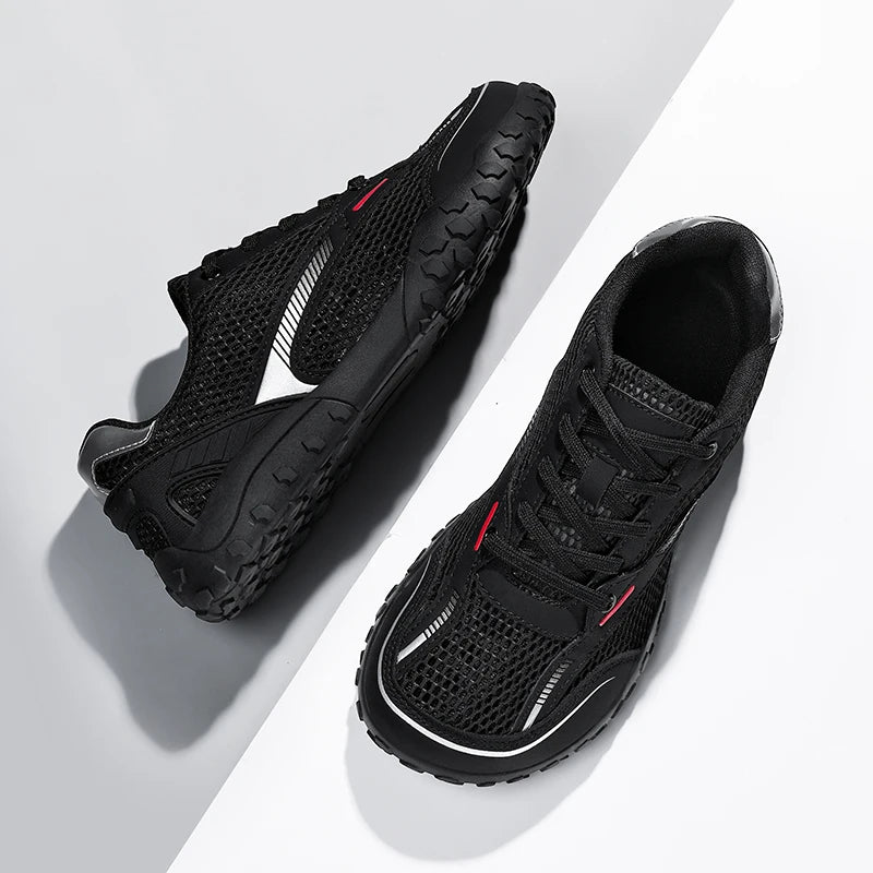 Casual Wide-Toe Men's Walking Sneakers | Breathable Comfort Shoes