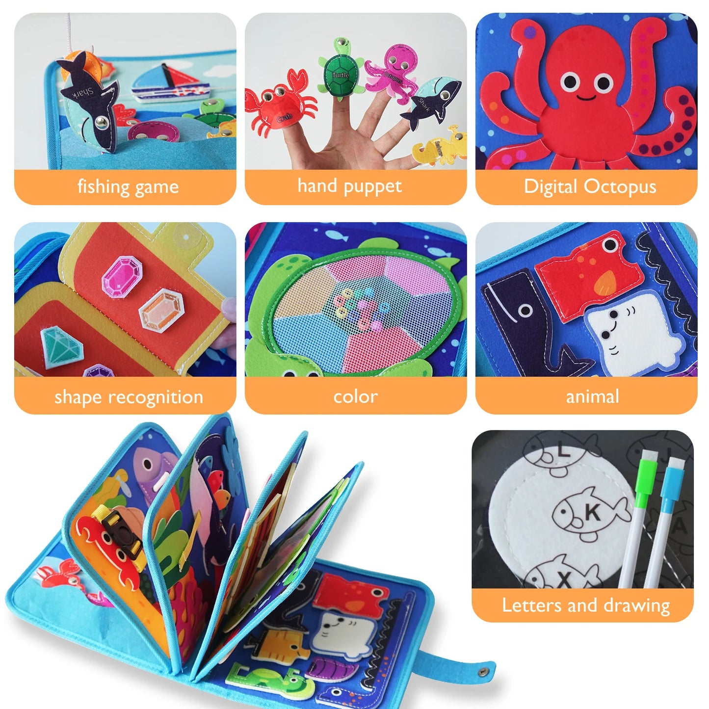Interactive Montessori Busy Board | Engaging Travel Toy for Toddlers