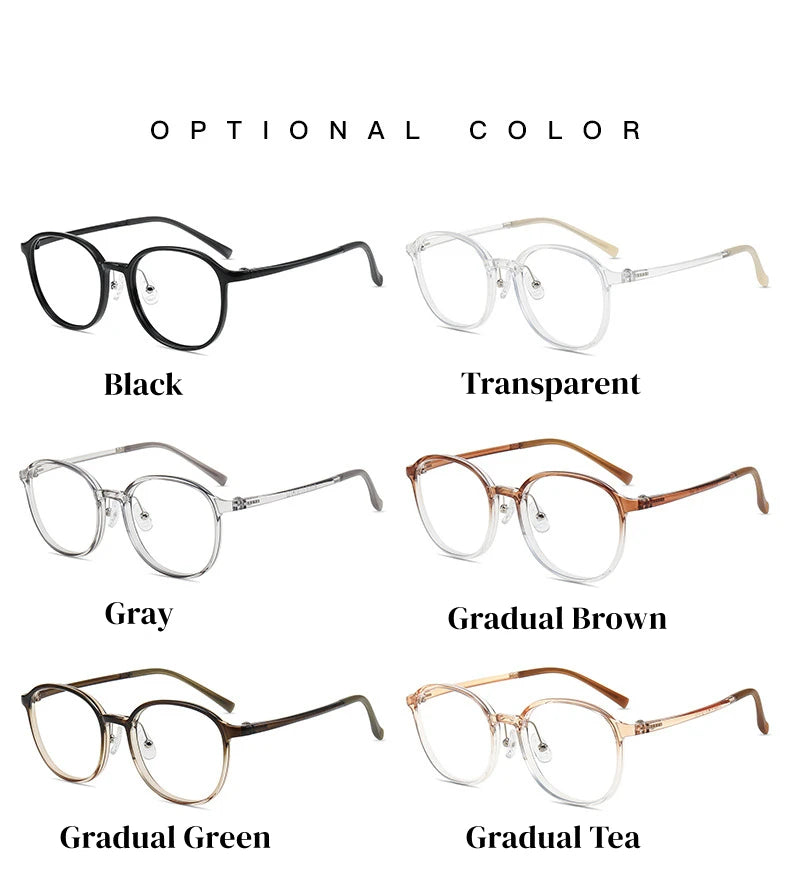 Anti Blue Light Photochromic Prescription Glasses | Retro Round Frames 2026