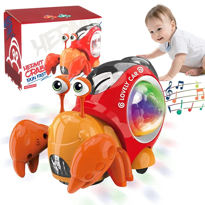 Interactive Musical Crawling Crab Toy for Baby Development