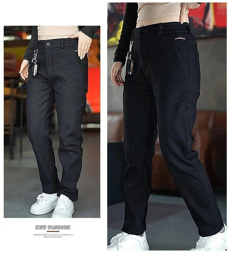 Men's Thick Fleece Wide-Leg Pants | Comfortable & Versatile Style