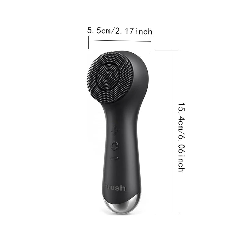Dual Rotation Facial Cleansing Brush | Vibration Massage & USB Charge