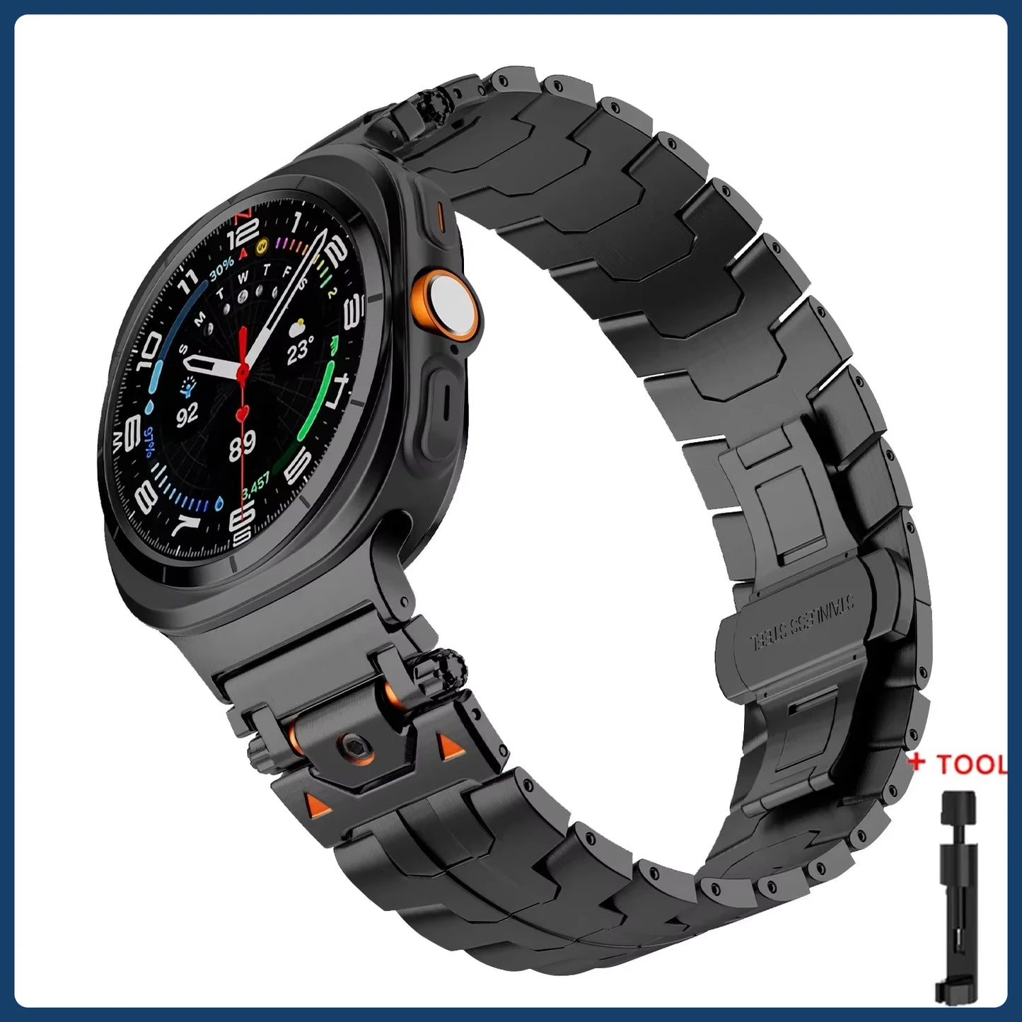 Luxury Stainless Steel Strap for Galaxy Watch 7 Ultra 47mm