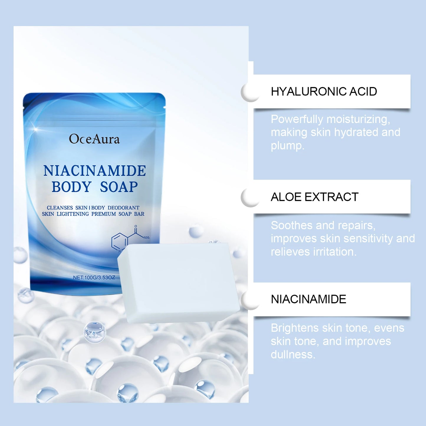 Niacinamide Skin Brightening Soap | Deep Clean & Whiten Skin