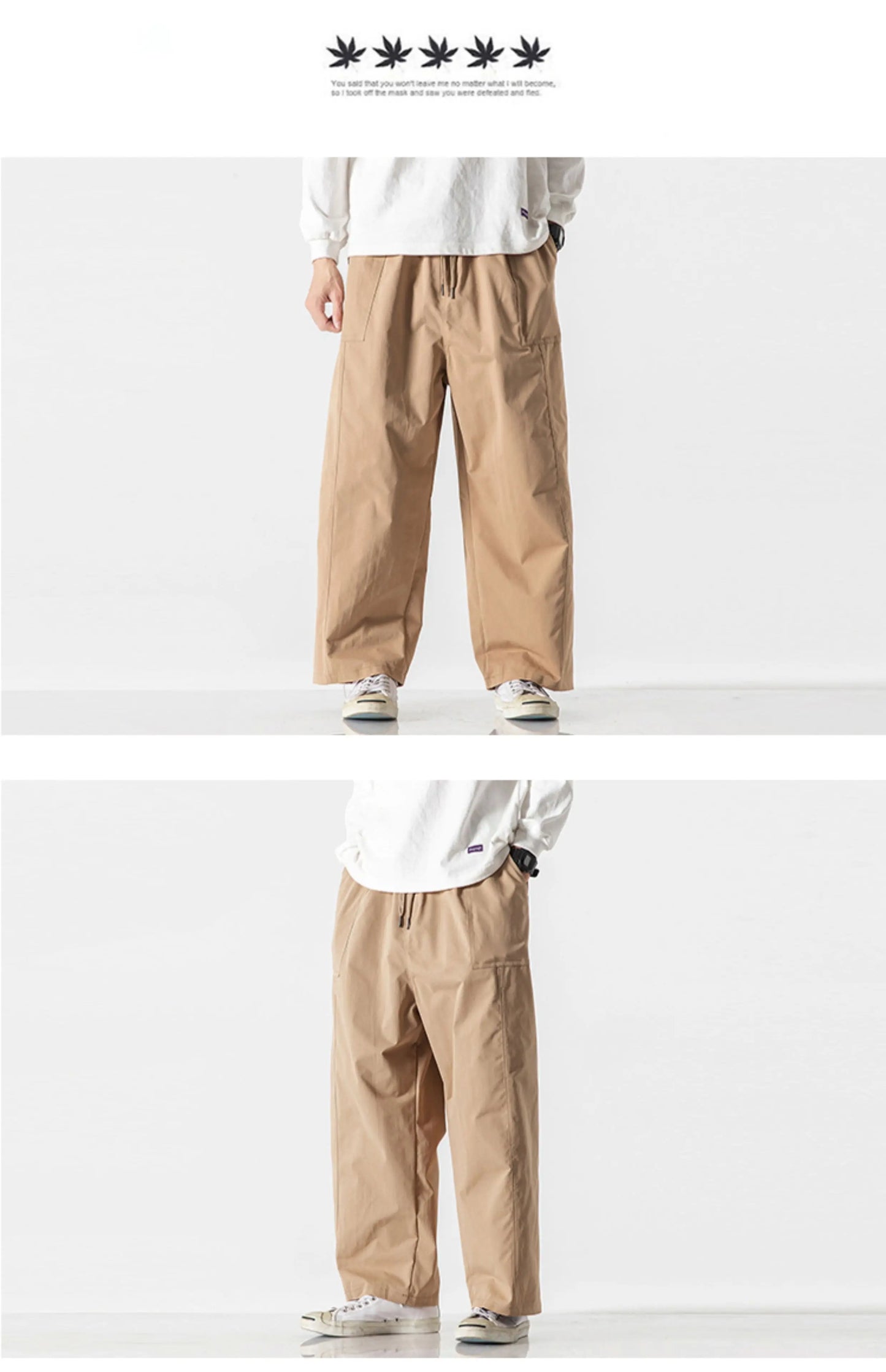 Men's Casual Wide Leg Pants | Lightweight Thin Joggers
