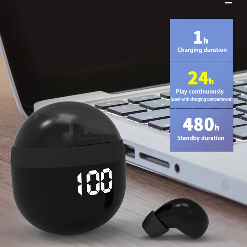 Invisible TWS Mini Earbuds | Wireless Bluetooth 5.3 Earphones