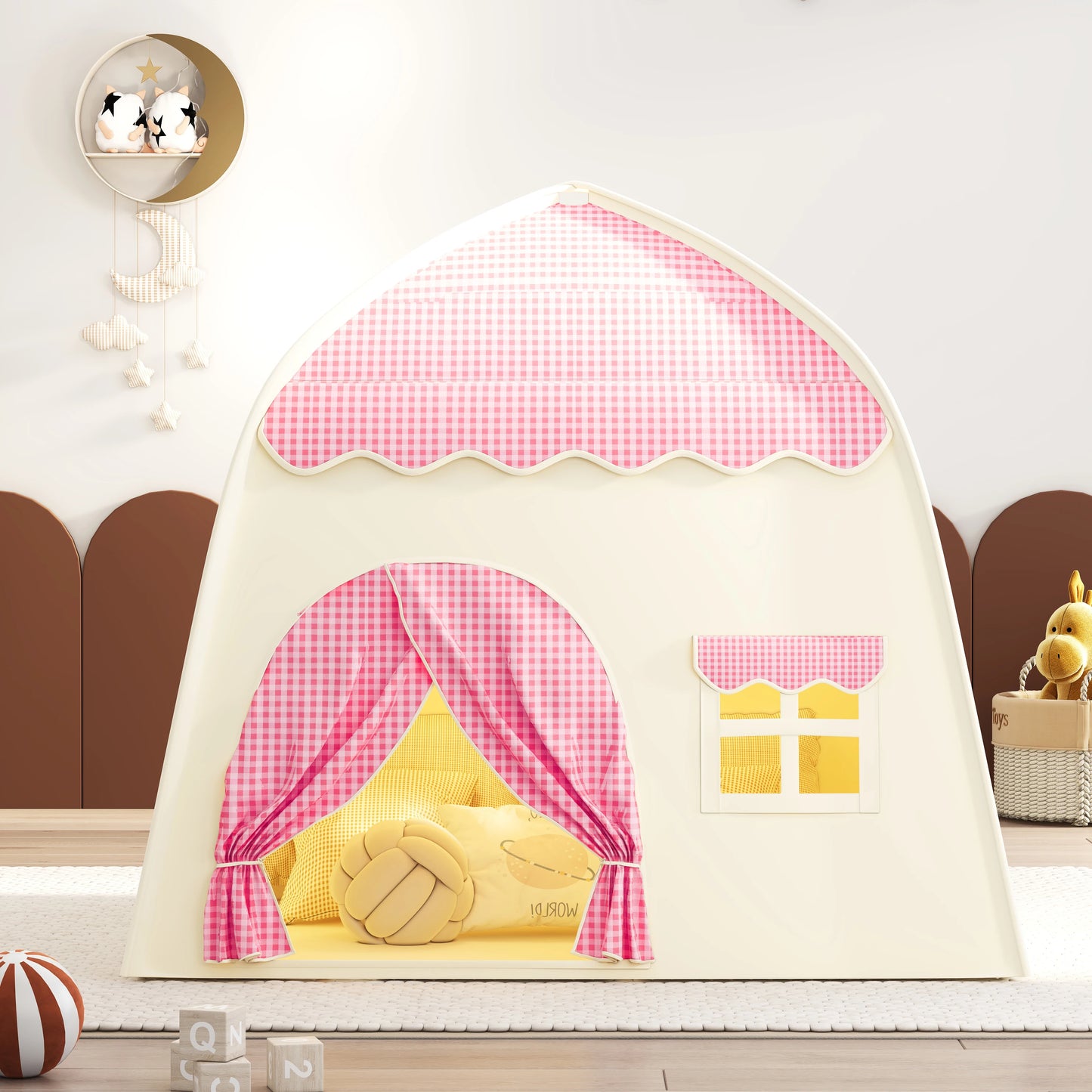 Khaki Toy Castle | Portable Children's Play Tent for Pretend Play