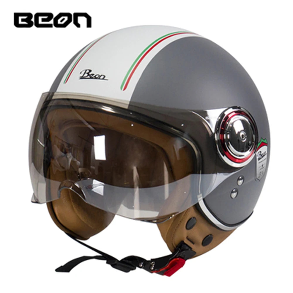 Vintage Open Face Motorcycle Helmet | Retro Style Protection Gear