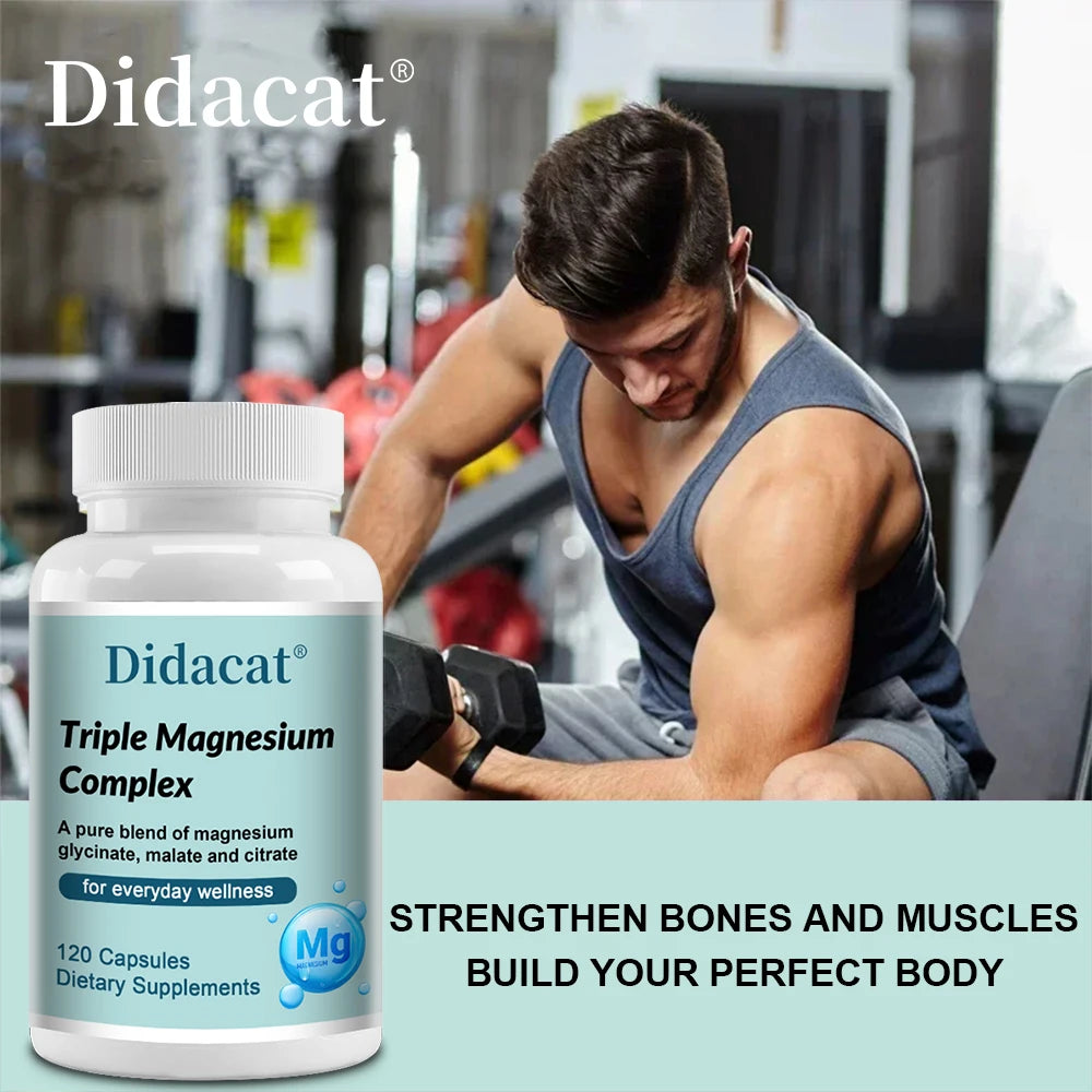 Triple Magnesium Complex Capsules | Bone Strength & Relaxation Support