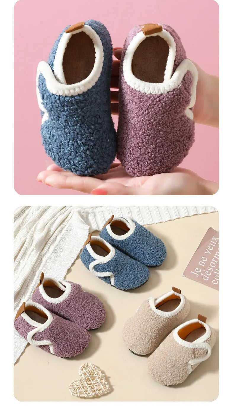 Cozy Kids Winter Fleece Slippers | Soft Non-Slip Indoor Shoes