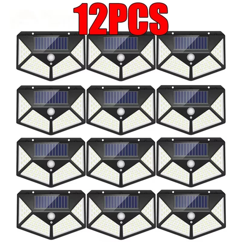 12 Pack Outdoor Solar Lights | Motion Sensor Bright Security Lighting