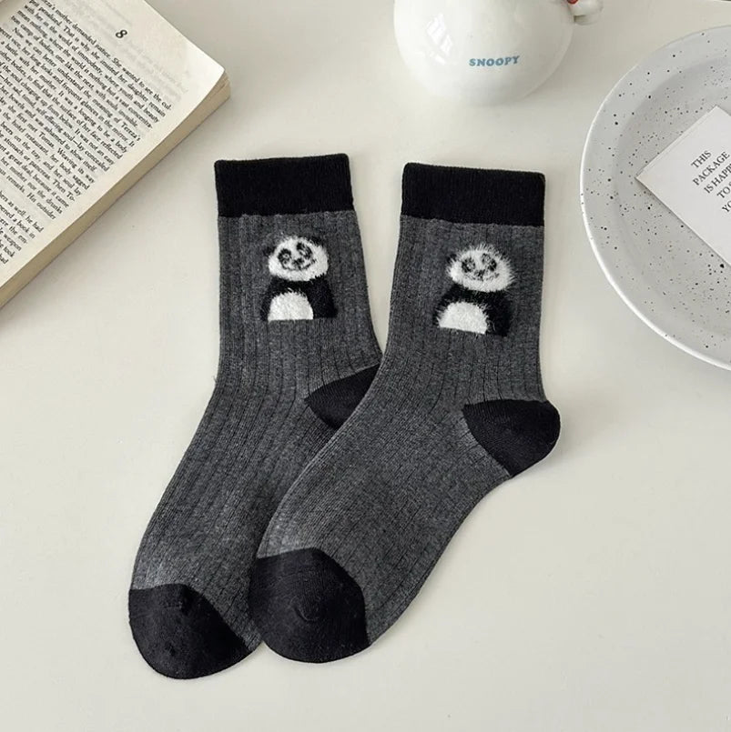 Cute Cartoon Animal Socks for Women | Kawaii Mid-Calf Style