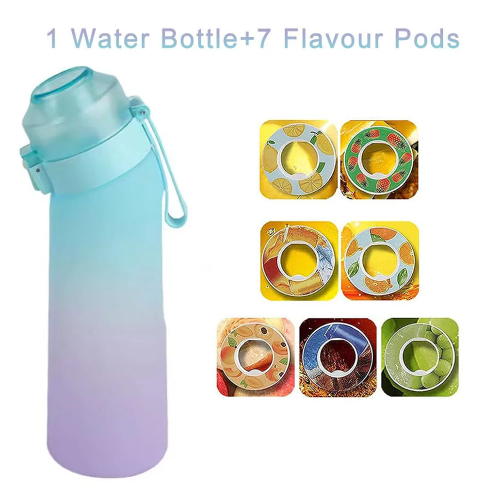 650ML BPA Free Sports Air Water Bottle | Flavor Pods Included