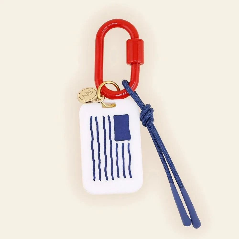 Retro Acrylic Charms Keyring | Cute Woven Pendant for Bags