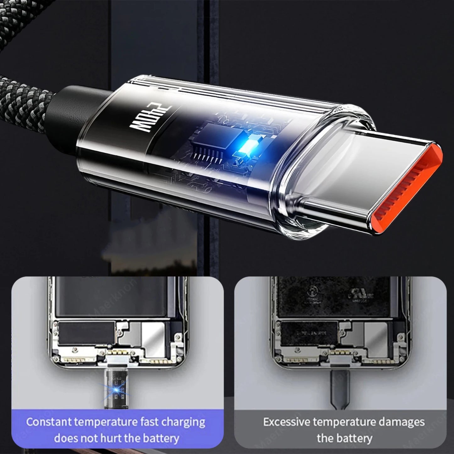 240W USB Type C Super Fast Charging Cable | Data Cord for All Devices