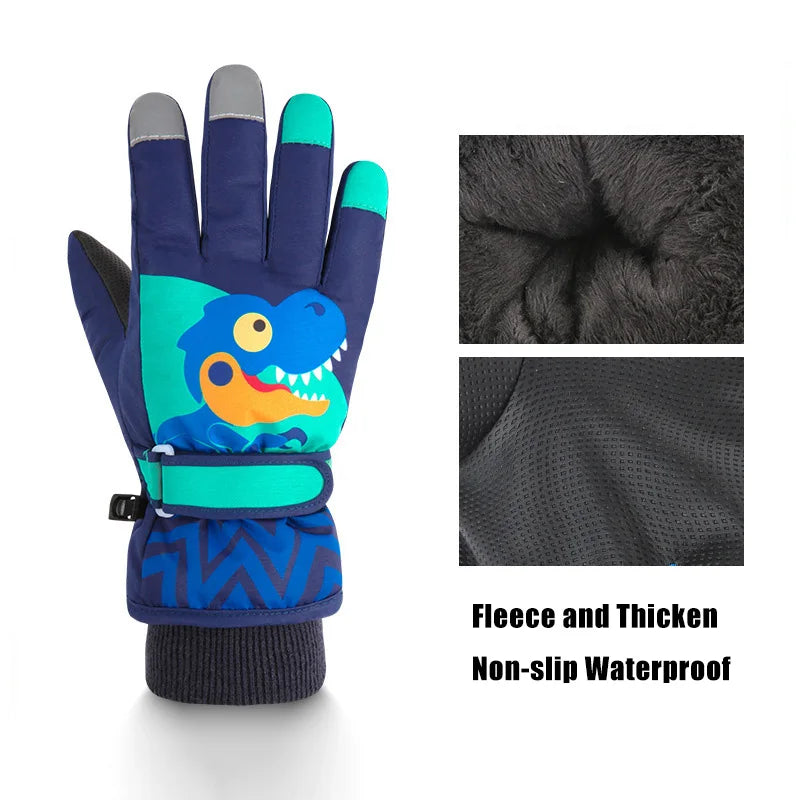 Thick Baby Winter Gloves | Waterproof Coral Fleece Kid Mittens