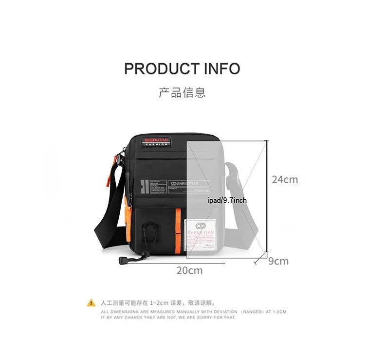 Men's Waterproof Messenger Shoulder Bag | Stylish Crossbody Bag