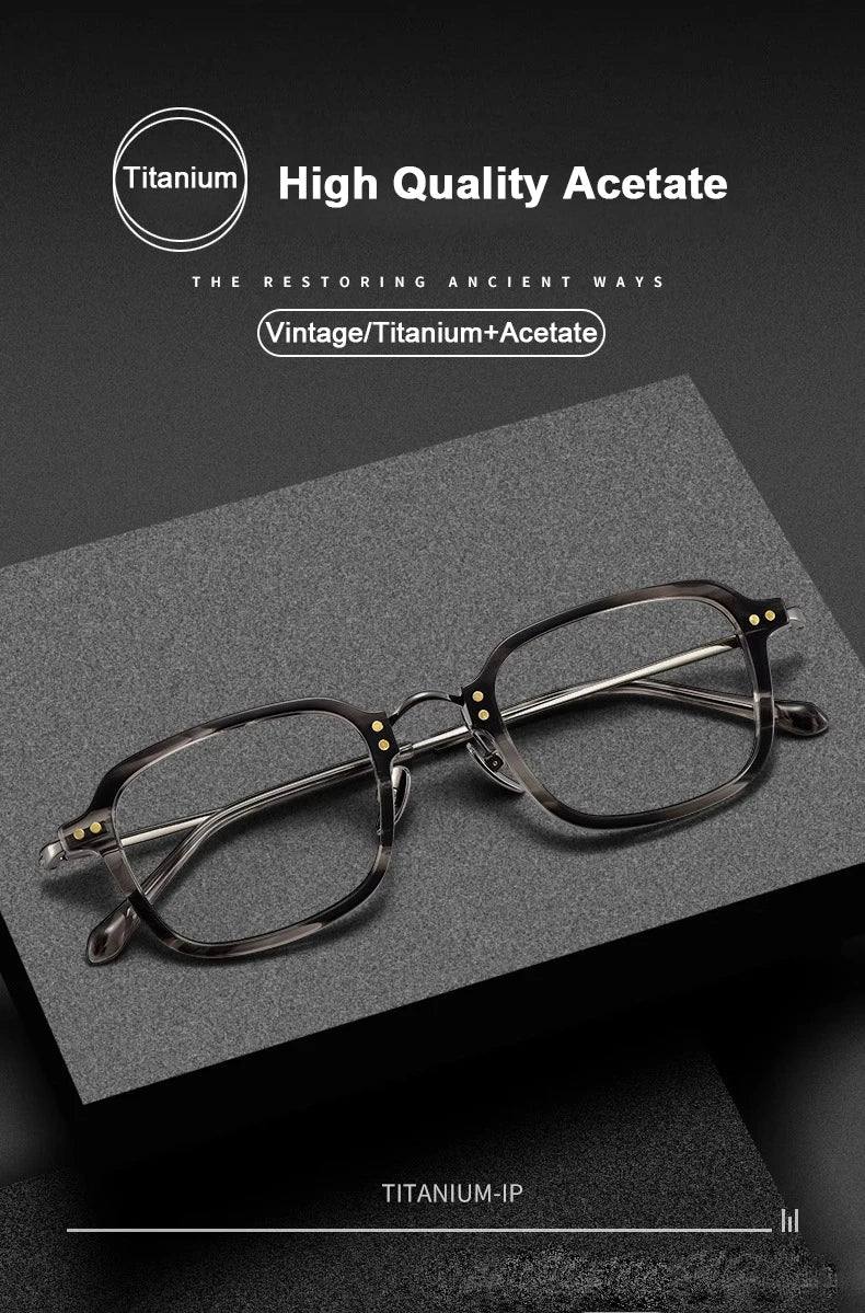 Ultra-Light Retro Square Frame Glasses | Stylish Eyewear for Trendsetters