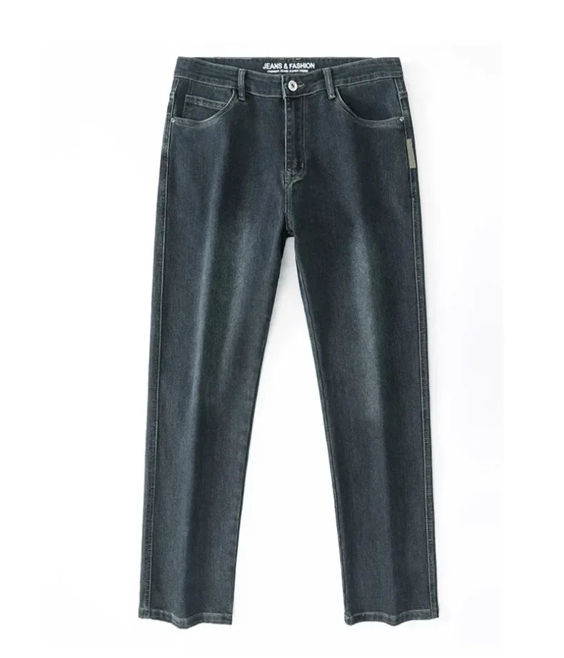 Men's Baggy Straight Wide Leg Jeans | Stylish Business Casual Pants